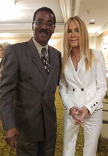 DJ Spider Harrison and actor/director/producer Joan Van Ark.