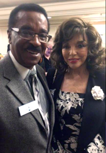 DJ Spider Harrison with Joan Collins